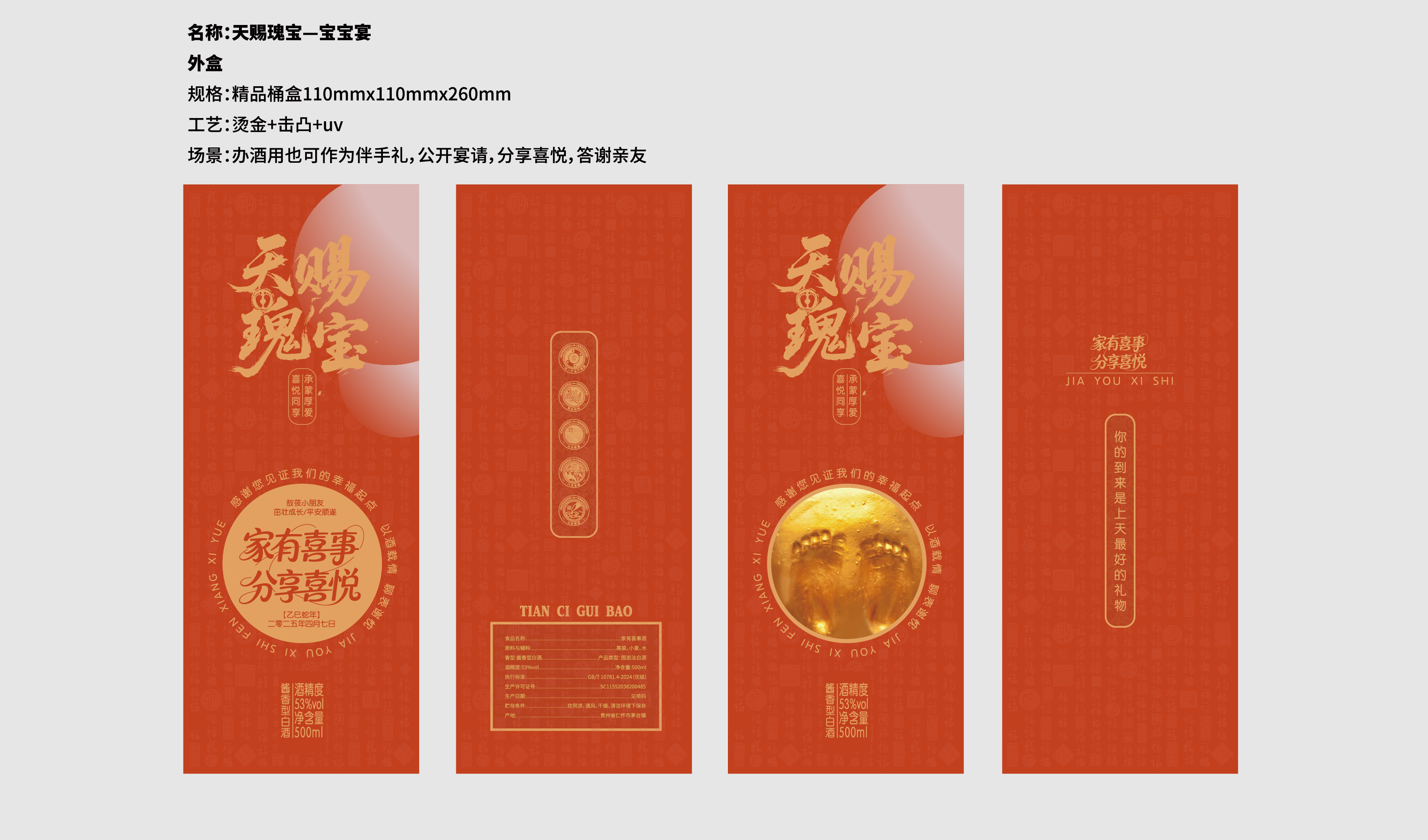 满月酒—天赐瑰宝 宝宝宴 生日宴 平面文件